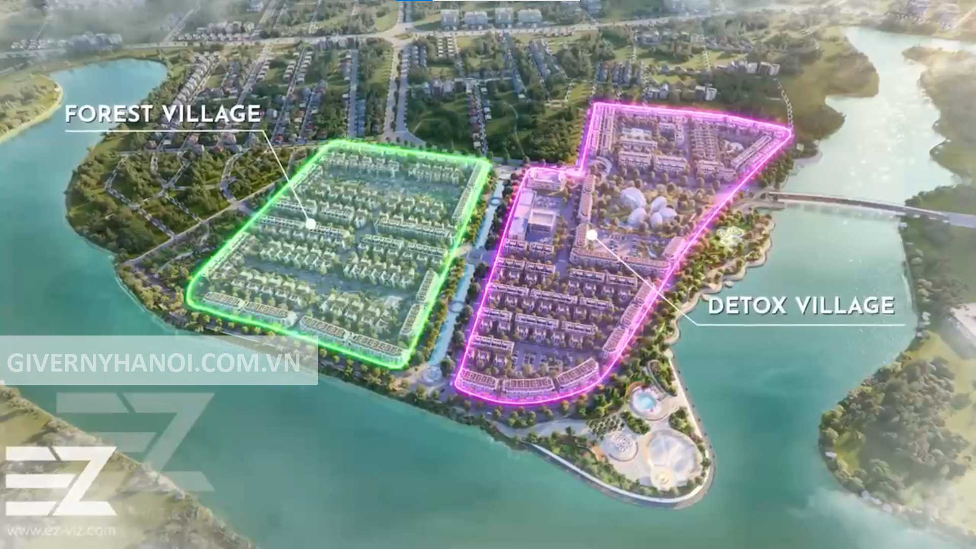 Mặt bằng phân khu Giverny Hà Nội - dự án Làng Hoa Tiền Phong tại Mê Linh của Hải Phát
