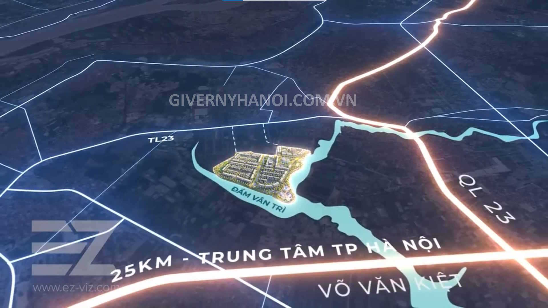 Vị trí Giverny Hà Nội - Dự án Làng Hoa Tiền Phong Mê Linh của tập đoàn Hải Phát